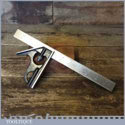 Vintage L.S.S Co USA No: 4 Cast Steel Adjustable Combination Square - Fully Refurbished