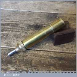 Vintage 4” Tecalemit brass automotive motorcycle grease gun in fair used condition.