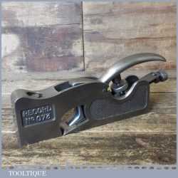 Vintage Record No: 073 Adjustable Throat Shoulder Plane - Fully Refurbished
