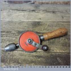 Small Vintage Egg Beater Single Pinion Hand Drill - Good Condition