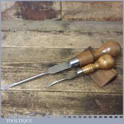 2 No: Vintage Cabinet Makers Boxwood Screwdrivers 7” & 12” - Fully Refurbished
