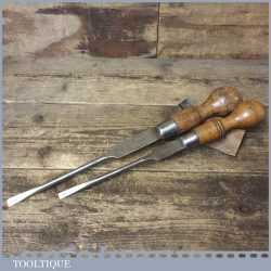 2 No: Vintage Cabinet Makers Boxwood Screwdrivers 14” & 16” - Fully Refurbished