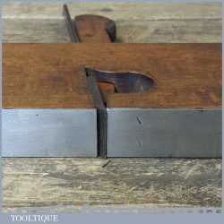 Unusual Vintage Beechw Scraper Rabbet Plane Alloy Sole - Good Condition