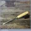 Vintage No: 6 Henry Taylor 3/8” Straight Wood Carving Gouge Chisel - Sharpened Honed