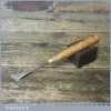 Vintage 3/4” Skewed Carving Chisel Beechwood Handle - Sharpened Honed