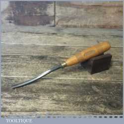 Vintage E Preston 3/16” Curved Wood Carving Gouge Chisel - Sharpened Honed