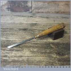 Vintage S.J Addis 1/4” Skewed Flat Carving Chisel - Sharpened Honed