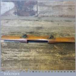 Vintage Beech Adjustable Spokeshave Brass Screw Adjusters - Good Condition