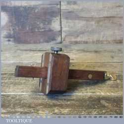 Vintage Marples Mahogany Brass Mortise Gauge Good Pins - Good Condition