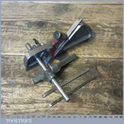 Vintage Marples M43 Plough Plane With 3 Cutters- Fully Refurbished