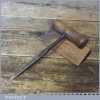 Vintage Beechwood Handled Square Rimer Bit In Used Condition
