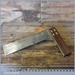 Vintage Carpenters 12” Rosewood Brass Try Square - Good Condition