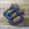 3 No: Vintage Record 2” Heavy Duty G Clamps - Good Condition