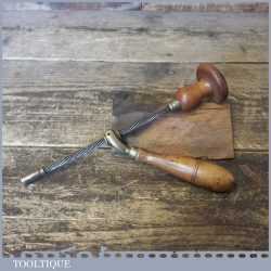 Rare Antique Surgeons Medical Archimedes Drill Boxwood Brass Fittings