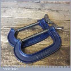 2 No: Vintage Record 4” Engineer’s Heavy Duty G Clamps - Good Condition