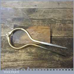 Vintage Pair 7” Navigational Brass Steel Leg Dividers - Good Condition