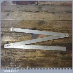 Vintage Rabone Chesterman Firkin stainless steel beer measuring folding ruler in good used condition.