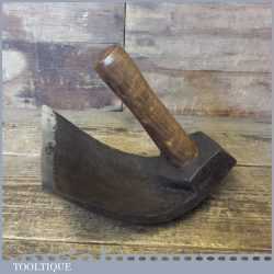 Antique Curved Bowl Hand Adze Ash Handle - Sharpened Honed