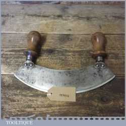 Antique Kitchenalia Solingen Steel Chef’s Mezzaluna Cutter Sweetheart Rivets