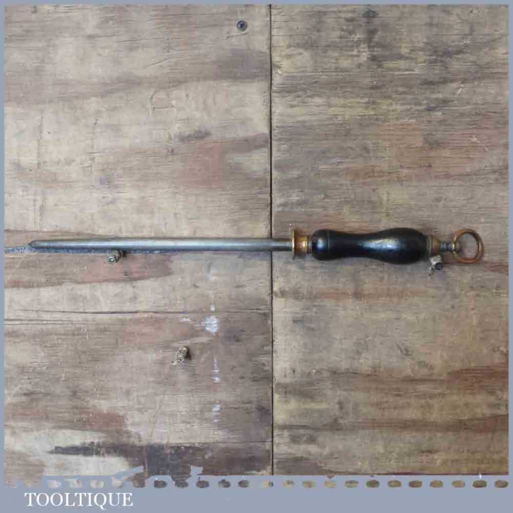 Vintage Thomas Turner & Sons Butchers Chefs Sharpening Steel Ebonised Handle