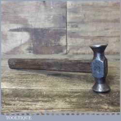 Antique French Cobblers Leatherworking Hammer With Rustic Handle - Good Condition