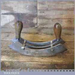 Vintage French kitchenalia Chef’s Twin Bladed Mezzaluna Cutter Mincing Chopping