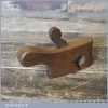 Antique Luthiers Miniature Beechwood Curved Rabbet Plane - Good Condition