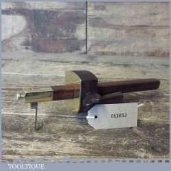 Pretty Antique Rosewood And Brass Cutting Gauge - Good Condition