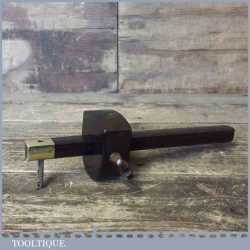 Vintage Isaac Greaves Rosewood Brass Cutting Gauge - Good Condition