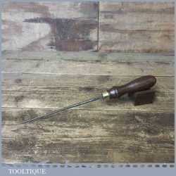 Vintage Saddlers Leatherworking Long Awl - Hardwood Handle