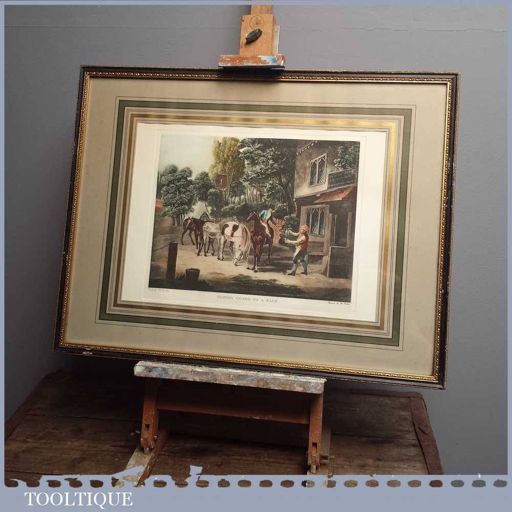 Antique ‘Horses Going To The Fair’ Framed Print by J.J.E Jones Engraved by W Fellows