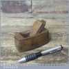 Vintage Luthier’s Miniature Beechwood Curved Sole Smoothing Block Plane