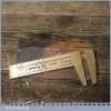 Vintage Rabone No: 1465 Imperial Boxwood Brass Caliper Ruler - Good Condition