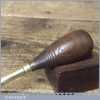 Unusual Vintage Sail Maker’s Mahogany Handle Brass Fid - Good Condition