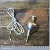 Vintage No: 4 Size Steel Tipped Brass Plumb Bob - Good Condition