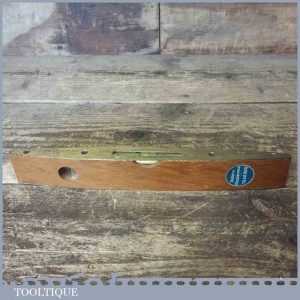 Vintage Rabone Chesterman No: 1626 Teak Brass 9” Boat Level - Good Condition