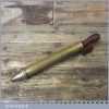 Antique Prima Brass Classic Car Grease Gun Wooden Handle - Good Condition