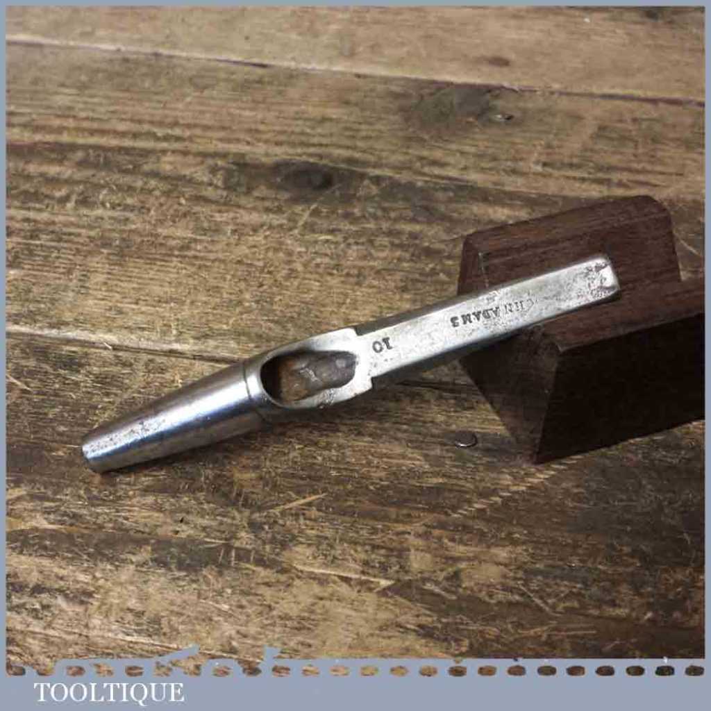 Vintage John Adams No: 10 Leatherworking 3/8” Round Punch - Fair Condition