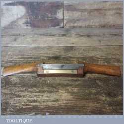Vintage Beechwood Spokeshave Brass Sole 3 ½” Cutter - Good Condition