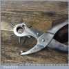 Vintage Leatherworking Rotating Hole Punching Pliers - Good Condition
