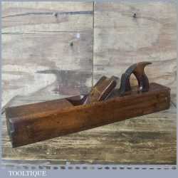 Antique Alex Mathieson & Son 22” Beechwood Trying Plane - Lapped Flat