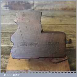 T12172 - Antique W. Greenslade of Bristol, Grecian ogee beechwood moulding plane in good used condition.