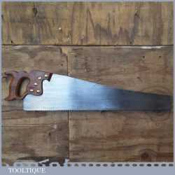 Vintage 26” Henry Disston Philadelphia USA D8 Rip Saw 5-6 TPI - Sharpened