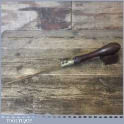 Vintage Rosewood And Brass Pad Saw - Good Condition