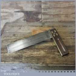 Vintage Carpenters 12” Rosewood Brass Try Square - Good Condition