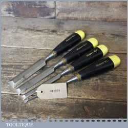 4 No: Footprint Carpenter’s Bevel Edge Chisels 1/4” To 1” - Sharpened Honed