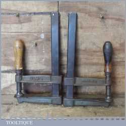 2 No: Vintage Ulmia No: 22 - 2 ½” Quick Release F Clamps - Good Condition