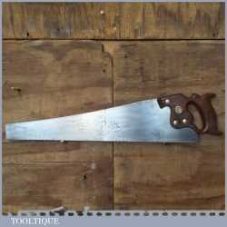 Vintage 22” Henry Disston Philadelphia USA Cross Cut Panel Saw 8 TPI - Fully Refurbished