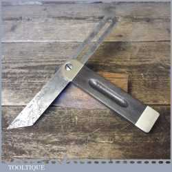 Vintage 9” Rosewood And Brass Sliding Bevel - Good Condition