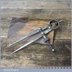 Vintage Moore & Wright 5” Steel Spring Dividers - Good Condition